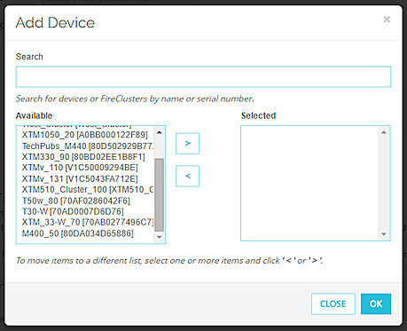 Screen shot of the Add Device dialog box