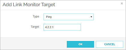 Screen shot of a ping target