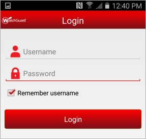 Screen shot of the Login page in FireClient