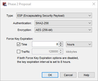 Screen shot of the Phase2 Proposal dialog box