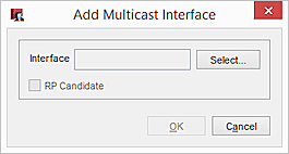 Screen shot of the Add Multicast Interface dialog box