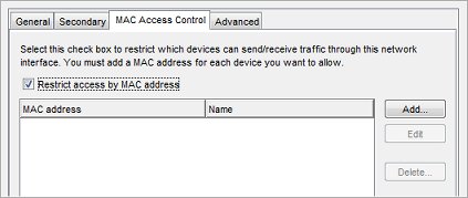 MAC Access Control list