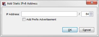 Screen shot of the Add Static IP Address dialog box in Policy Manager