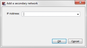Screen shot of the Add a secondary network dialog box