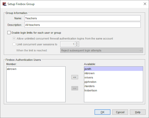 Setup Firebox Group