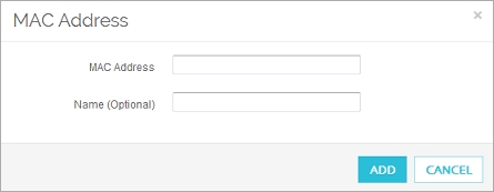 Screen shot of the MAC Address dialog box