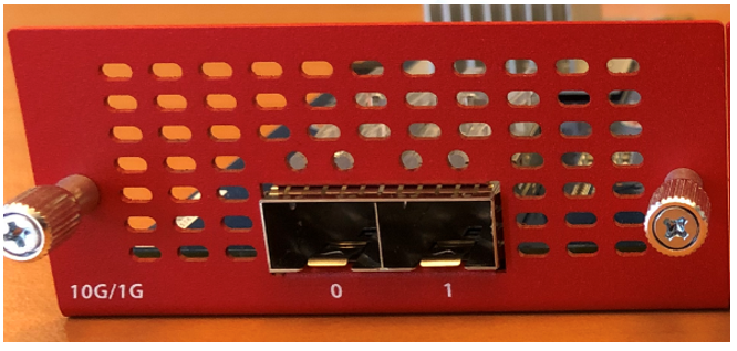 Photo of the Firebox M690 10G SFP+ Interface Module