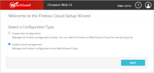 Screen shot of the Welcome Web Setup Wizard page