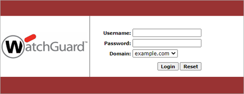 Screen shot of the Authentication Portal page with a default authentication domain