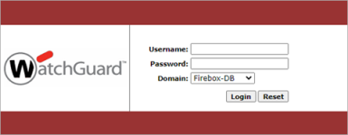Screen shot of the Firebox authentication page