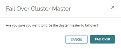 Screen shot of the Fail Over Cluster Master dialog box