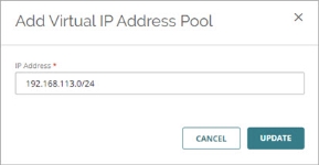 Screen shot of the Add Virtual IP Address Pool dialog box
