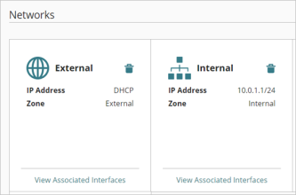 Screen shot of the Networks page for a Firebox in WatchGuard Cloud