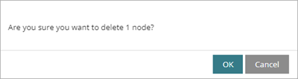 Screenshot of the Delete Node dialog box.