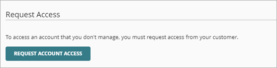 Screen shot of WatchGuard Cloud, Request Account Access