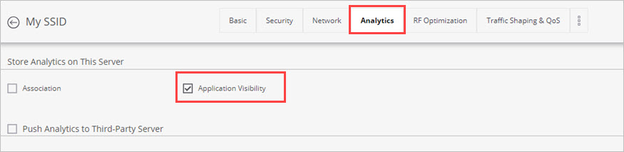 Enable Application Visibility in an SSID Proflie in Discover