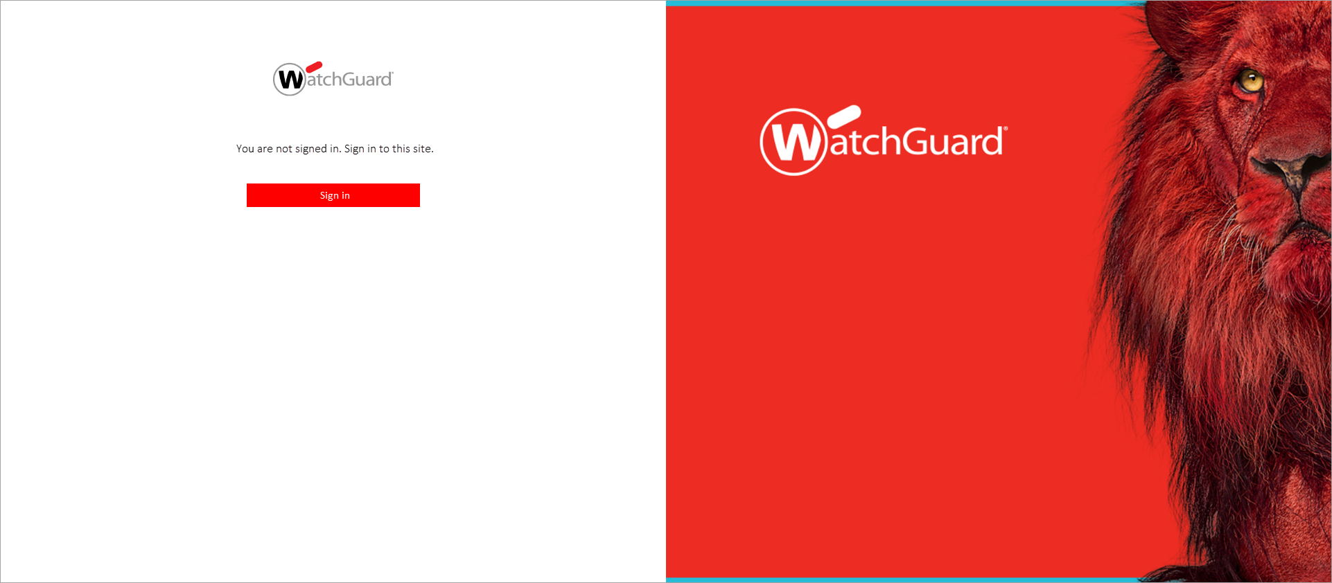 Screen shot that shows the AD FS login page with the WatchGuard theme.