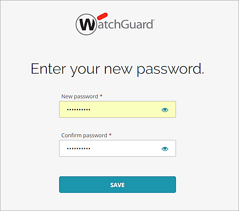 Screen shot that shows the Set Password page.