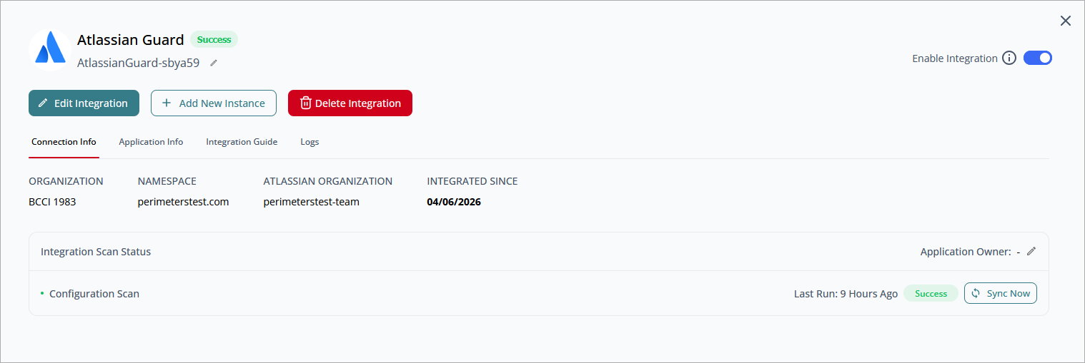 Screen shot of delete integration dialog box in CloudDR