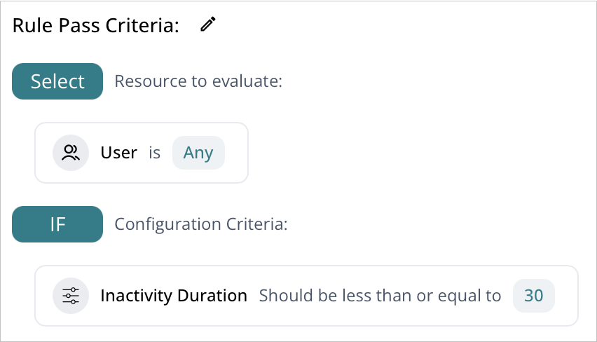 Screen shot of Rule Pass Critiera section, CloudDR
