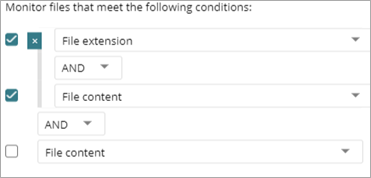 Screen shot of Endpoint Security 360, Data Control grouped conditions