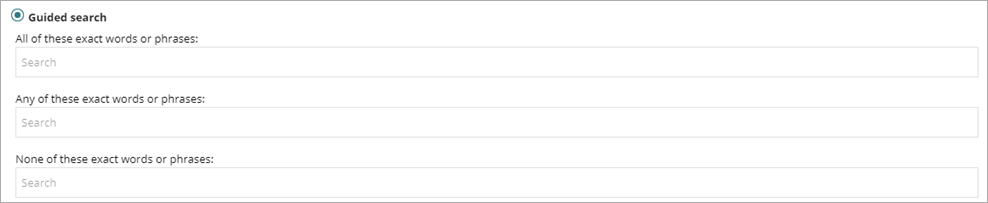 Screen shot of Endpoint Security 360, Data Control Guided Search