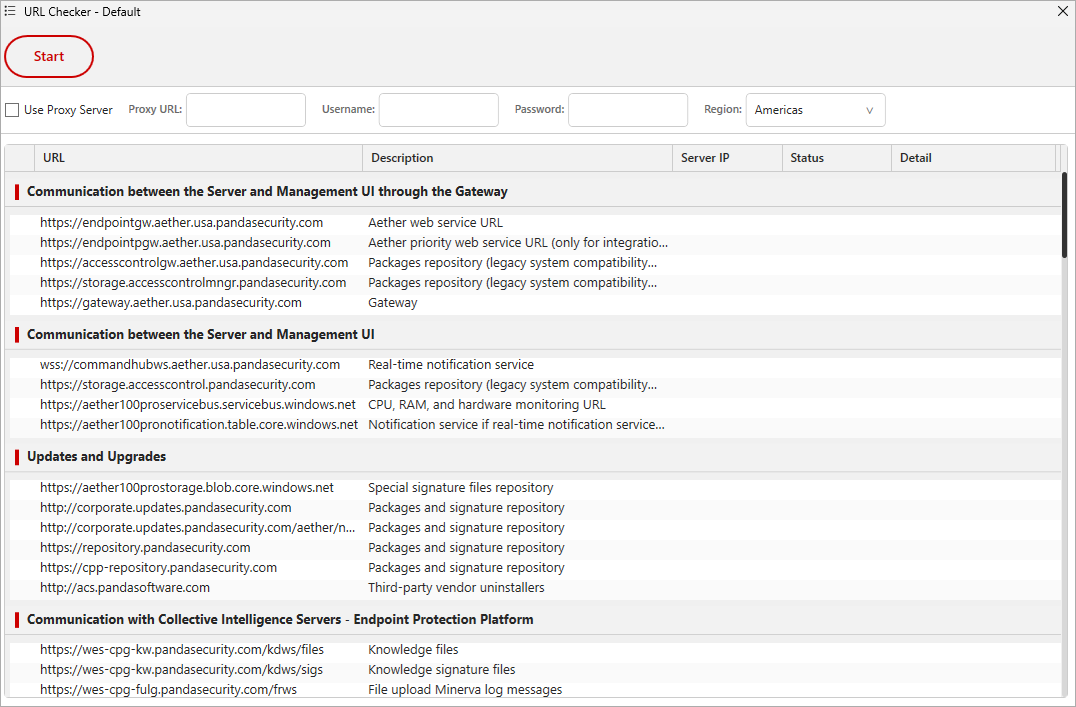 Screen shot of PSInfo URL Checker page