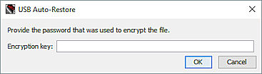 Screen shot of USB Auto-Restore dialog box.
