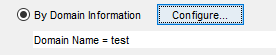 Screen shot of the domain setting