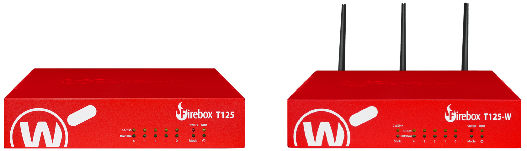 Photo of the T125 and T125-W front view