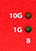 Photo of the SFP+ interface LED indicators on the T185