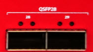 Photo of the QSFP28 network interface