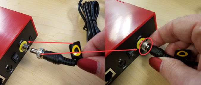 Photo of how to attach power supply connector and tighten screw