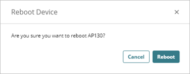 Screen shot of Reboot Device confirmation dialog box