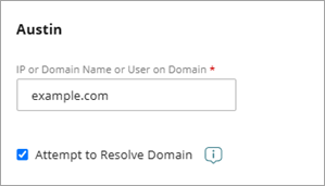 Screenshot of the Attempt to Resolve Domain check box