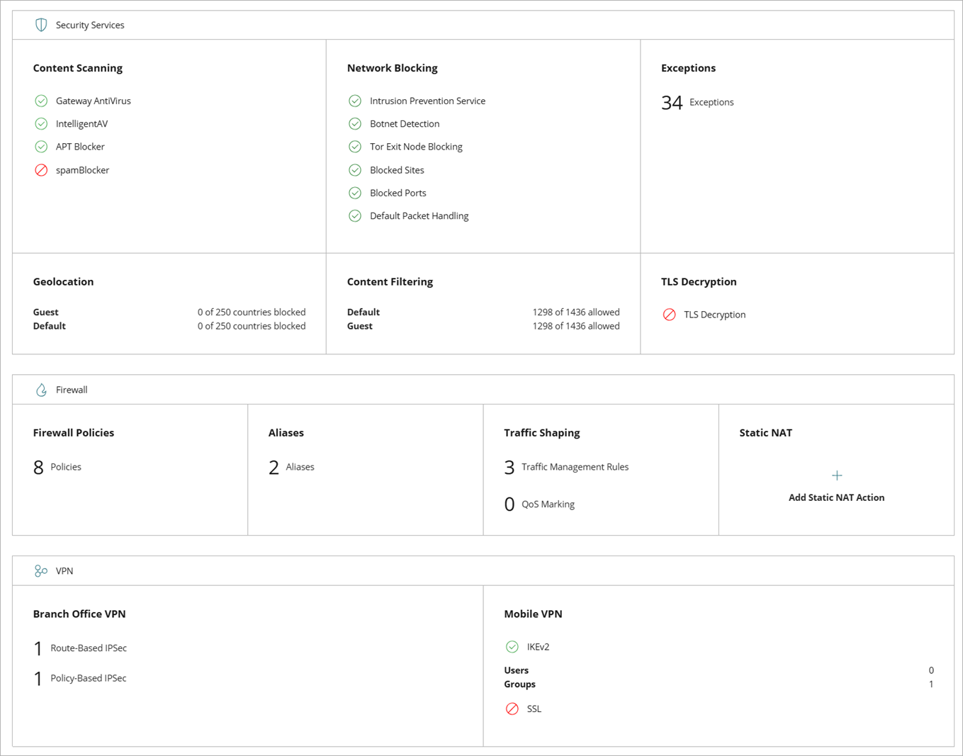 Screen shot of the Device Configuration page