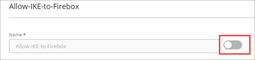 Disable policy toggle