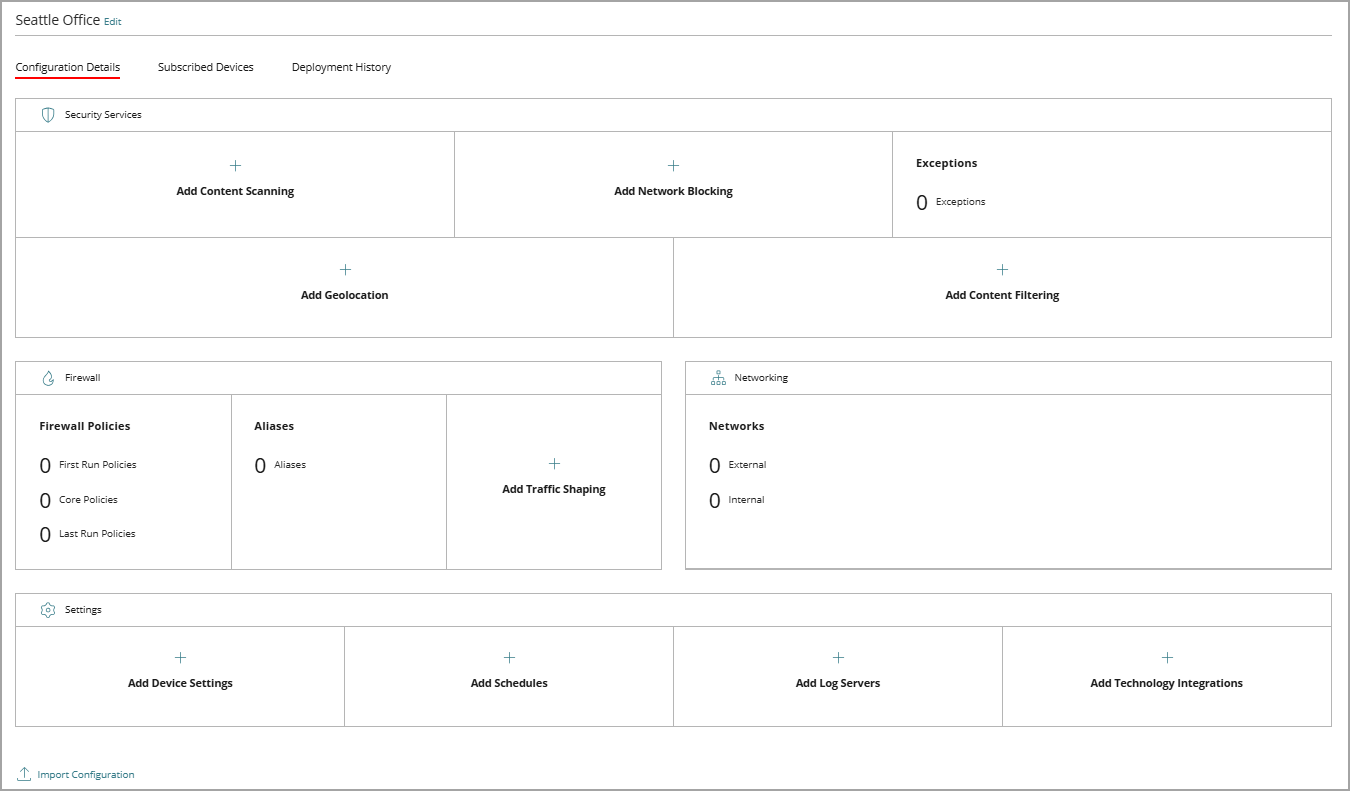 Screenshot of the template
