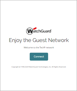 Screenshot of an example Captive Portal splash page