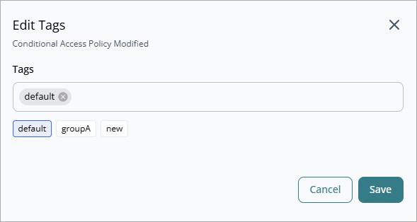 Screenshot of Edit Tags dialog box in CloudDR
