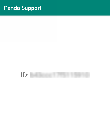 Screenshot of the device ID dialog box