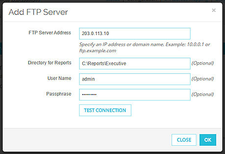 Screen shot of the Add FTP Server dialog box