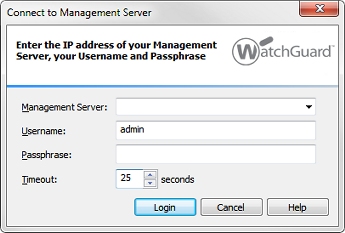 Screen shot of the Connect to Management Server dialog box