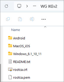 Screenshot of extracted files and folders