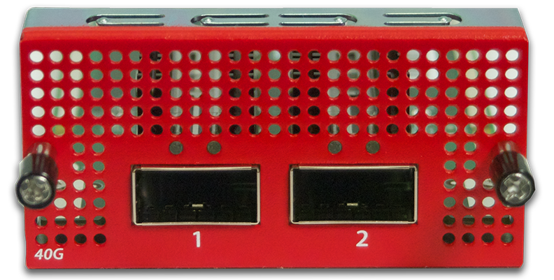 Photo of the 2 port 40Gb QSFP+ Fiber module