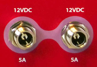 Photo of the power input jacks on the Firebox T175