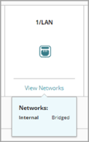 Screen shot of the View Networks information for a bridged interface