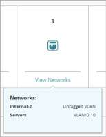 Screen shot of the View Networks information for a VLAN interface