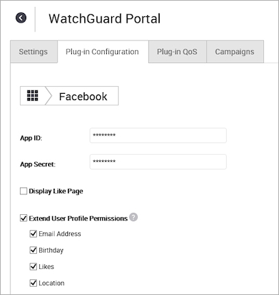 Analyze - Facebook plug-in configuration
