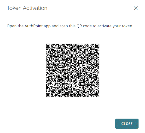 Screen shot that shows the Token Activation window.